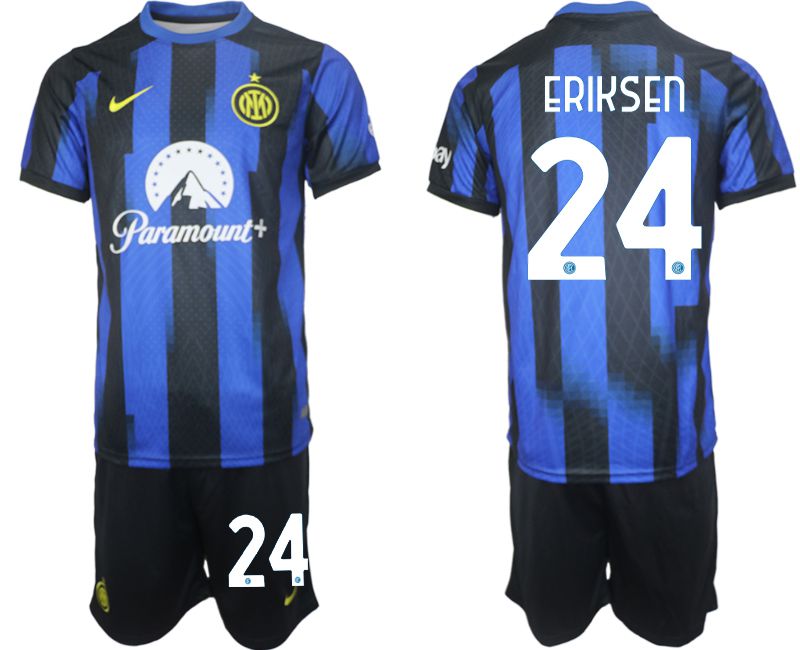 Men 2023-2024 Club Inter Milan home blue #24 Soccer Jersey